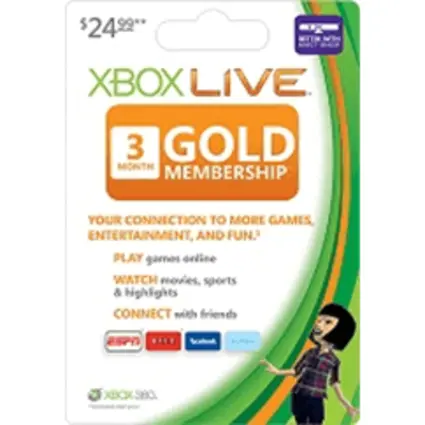 Xbox Live 3 + 1 (4) Month Gold (WORLDWIDE)