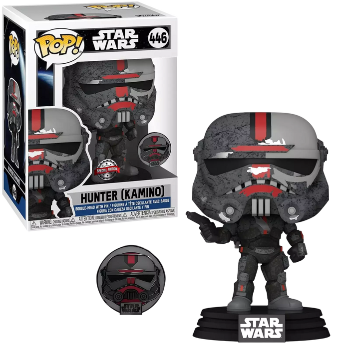 Funko Pop! Star Wars: - Hunter (Kamino) with Enamel Pin - #446  for sale in Egypt from Games2Egypt