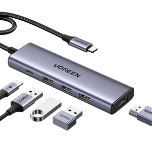 يوجرين CM511 موزّع USB-C خمس منافذ مع HDMI بدقة 4K  للبيع في مصر من خلال Games2Egypt