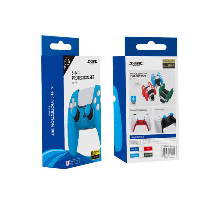 Dobe TP5-1529 Protective Cover for PS5 Controller - Blue  for sale in Egypt from Games2Egypt