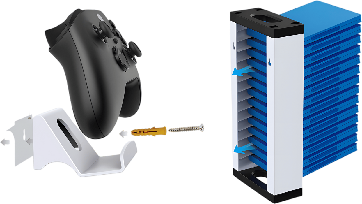 DOBE TP5-1543 Storage Stand For Controller & Disc Rack Wall Mount  for sale in Egypt from Games2Egypt