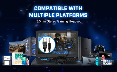 EKSA T8 Wired Gaming Headset - Blue  for sale in Egypt from Games2Egypt