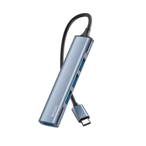 Yesido HB17 4 in 1 Aluminium Dock Type-C to 4-USB-A Hub Adapter