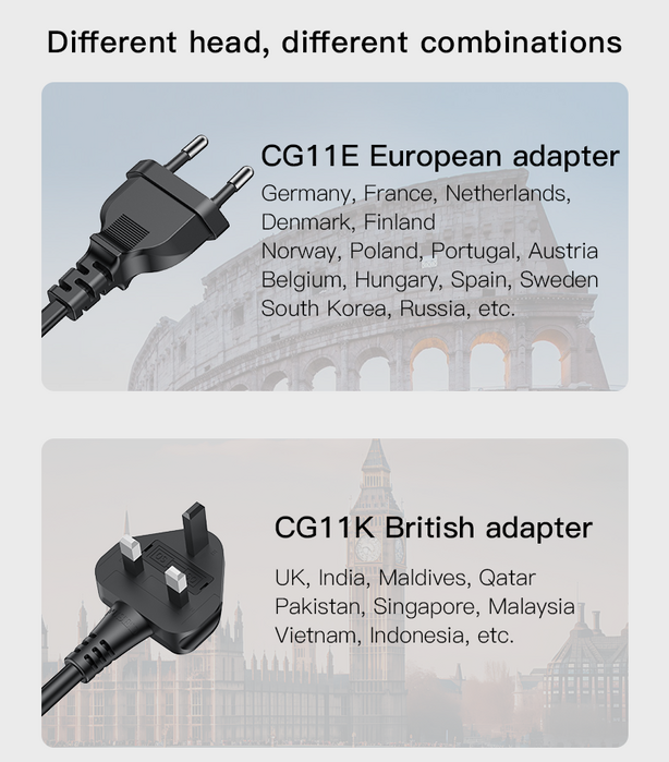 Yesido CG11E 65W Smart Charger 15 IN 1 EU Plug Universal Laptop Power Adapter - 1.5M  for sale in Egypt from Games2Egypt