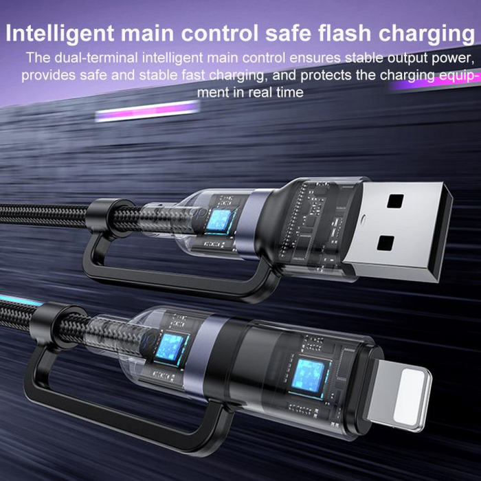 Yesido CA200 60W 4 in 1 Braided Charging Data Cable - 1.2M  for sale in Egypt from Games2Egypt