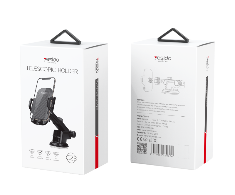 Yesido C23 Adjustable Automatic Clip Universal Car Mobile Holder  for sale in Egypt from Games2Egypt