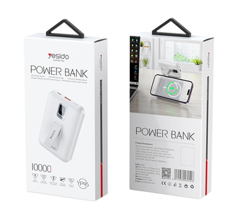Yesido YP45 10000mah 22.5W Magnetic Wireless Power Bank - White  for sale in Egypt from Games2Egypt