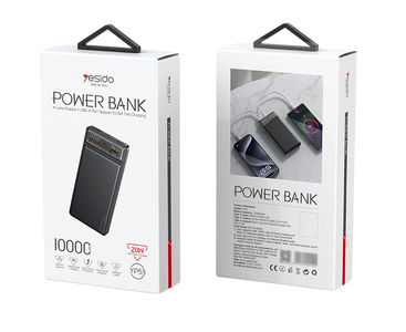 يسيدو YP53 باور بانك 10000mAh PD 20W و22.5W – أسود  للبيع في مصر من خلال Games2Egypt