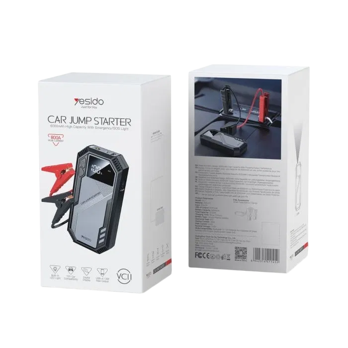يسيدو VC11 مُشغّل سيارة 12V مع باور بانك 6000mAh – صورة 2