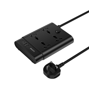 Yesido MC11 2 Meter 7 IN 1 Power Socket - Black -  for sale in Egypt from Games2Egypt