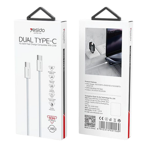 Yesido CA164 Fast Charging Type-C to Type-C Cable, PD 60W - 2M  for sale in Egypt from Games2Egypt
