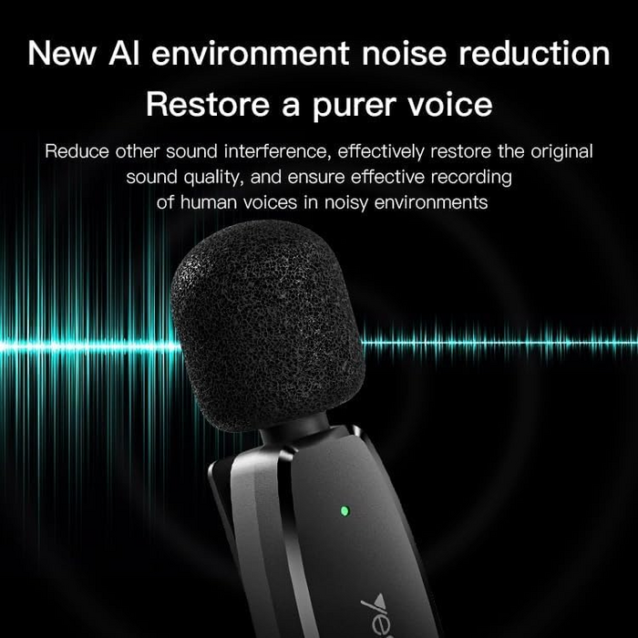 Yesido KR15 Dual Low-latency Wireless Lavalier Microphone 3 in 1 Receiver  for sale in Egypt from Games2Egypt