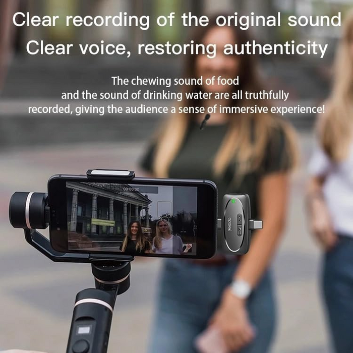 Yesido KR15 Dual Low-latency Wireless Lavalier Microphone 3 in 1 Receiver  for sale in Egypt from Games2Egypt