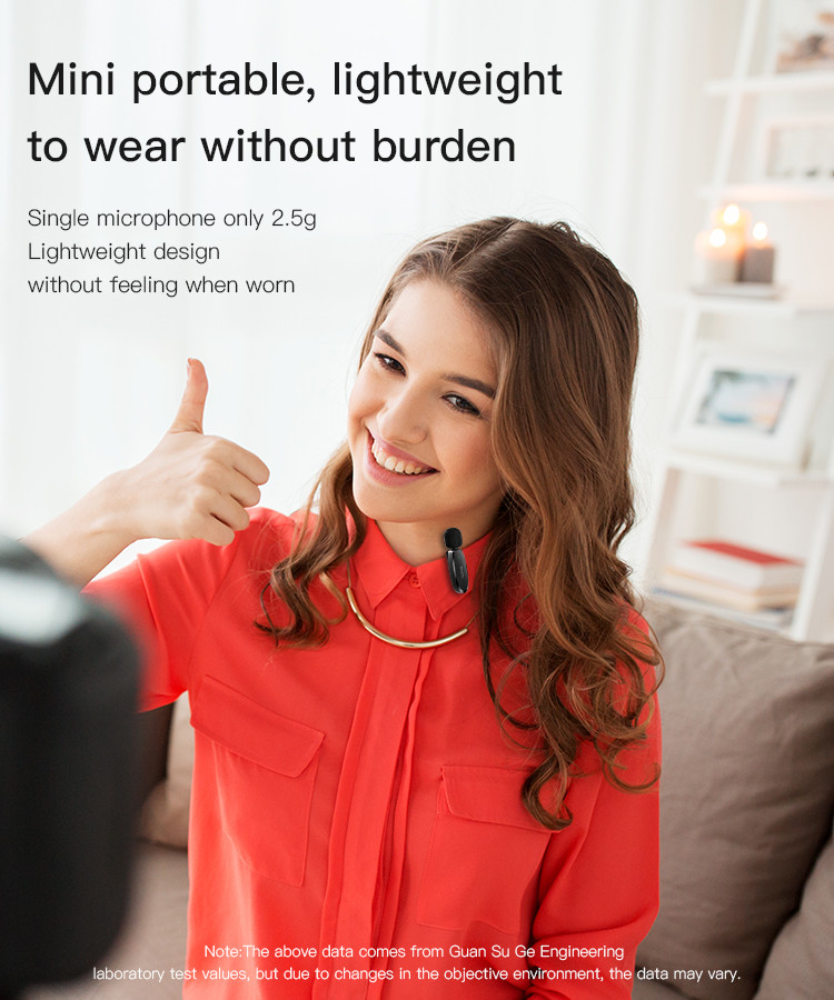 Yesido KR15 Dual Low-latency Wireless Lavalier Microphone 3 in 1 Receiver – image 7