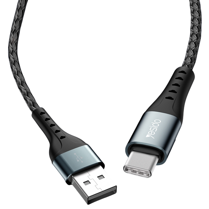 Yesido CA62 Aluminum Aloy USB to Type-C Braided Data Cable - 1.2M  for sale in Egypt from Games2Egypt