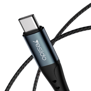 Yesido CA62 Aluminum Aloy USB to Type-C Braided Data Cable - 1.2M  for sale in Egypt from Games2Egypt
