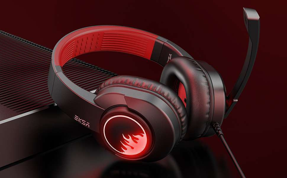 EKSA T8 Wired Gaming Headset - Red  for sale in Egypt from Games2Egypt