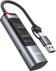 Yesido HB19 6 in 1 Hub Adapter USB Docking Station  -  for sale in Egypt from Games2Egypt