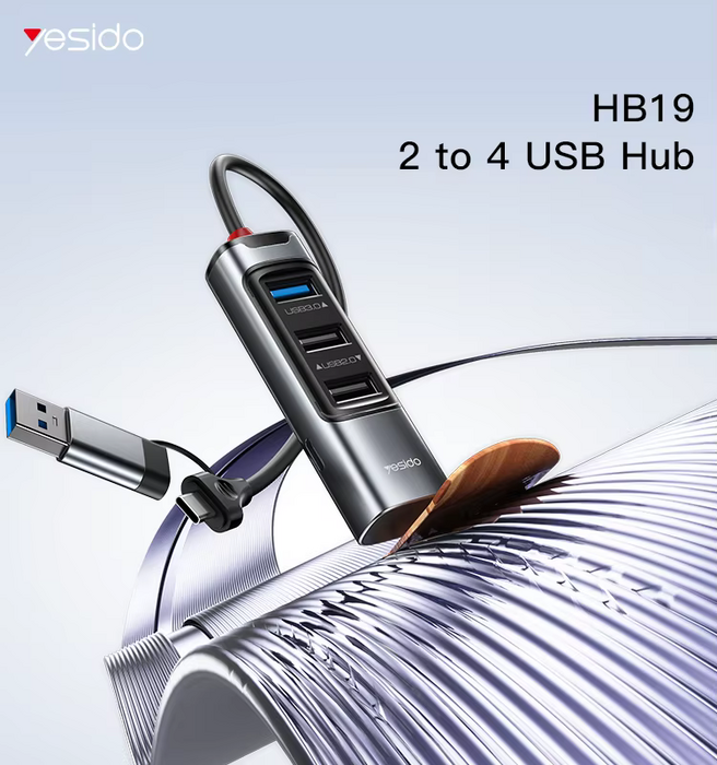 Yesido HB19 6 in 1 Hub Adapter USB Docking Station   for sale in Egypt from Games2Egypt