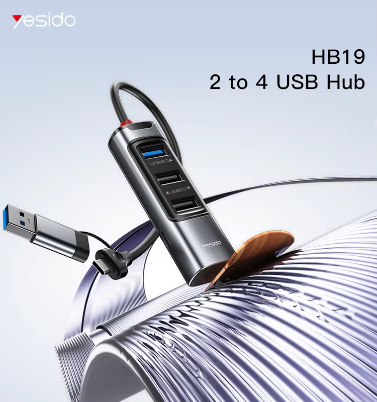 Yesido HB19 6 in 1 Hub Adapter USB Docking Station  – image 3