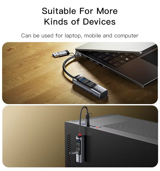 Yesido HB19 6 in 1 Hub Adapter USB Docking Station   for sale in Egypt from Games2Egypt