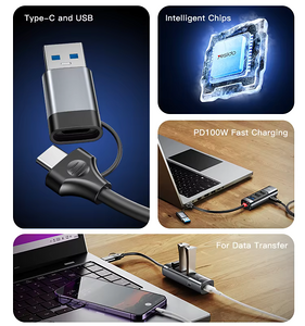 Yesido HB20 7 in 1 Hub Adapter USB Docking Station - 100W  for sale in Egypt from Games2Egypt