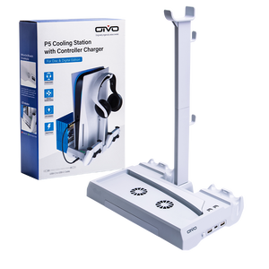 Oivo PS5 Console Cooling Stand with Controller Charging Station - Open Sealed -  for sale in Egypt from Games2Egypt