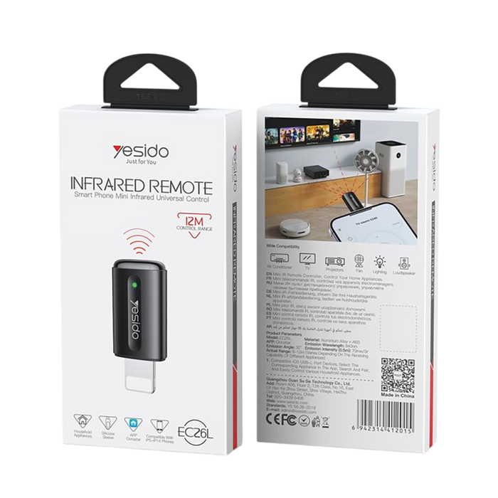 Yesido EC26L Infrared Remote Control Lightning IR Adapter  for sale in Egypt from Games2Egypt