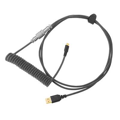 Redragon A115B Type C USB Coiled Spring Cable - 1.6M - Black