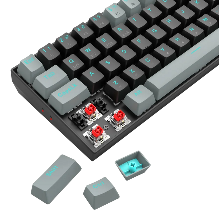 Redragon K662 Gwern Wireless Gaming Mechanical Keyboard - Red Switch - Black/Grey  for sale in Egypt from Games2Egypt