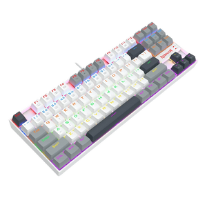 Redragon K552-WGL KUMARA Rainbow Wired Mechanical Gaming Keyboard - Red Switch - White/Gray  for sale in Egypt from Games2Egypt