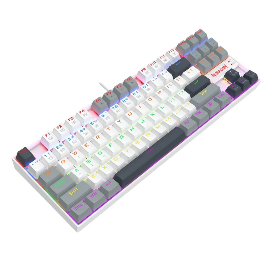Redragon K552-WGL KUMARA Rainbow Wired Mechanical Gaming Keyboard - Red Switch - White/Gray – image 7