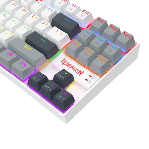 Redragon K552-WGL KUMARA Rainbow Wired Mechanical Gaming Keyboard - Red Switch - White/Gray  for sale in Egypt from Games2Egypt