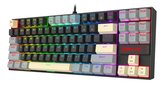 Redragon K552-LGY KUMARA Rainbow Wired Mechanical Gaming Keyboard - Red Switch - Black/Grey  for sale in Egypt from Games2Egypt