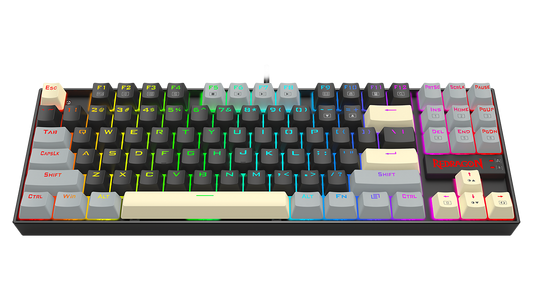Redragon K552-LGY KUMARA Rainbow Wired Mechanical Gaming Keyboard - Red Switch - Black/Grey  for sale in Egypt from Games2Egypt