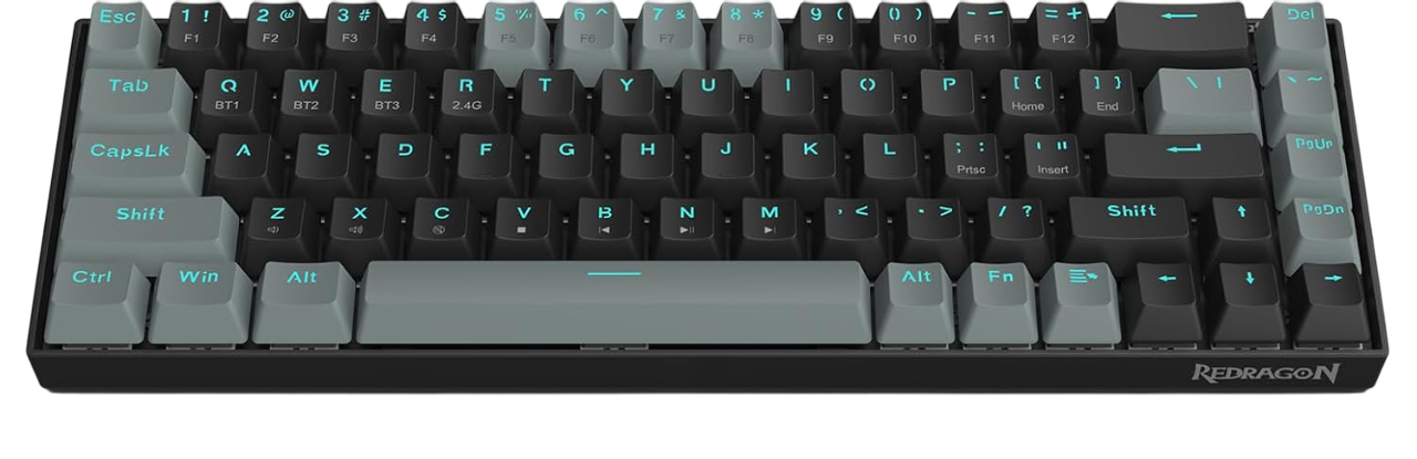 Redragon K662 Gwern Wireless Gaming Mechanical Keyboard - Red Switch - Black/Grey  for sale in Egypt from Games2Egypt