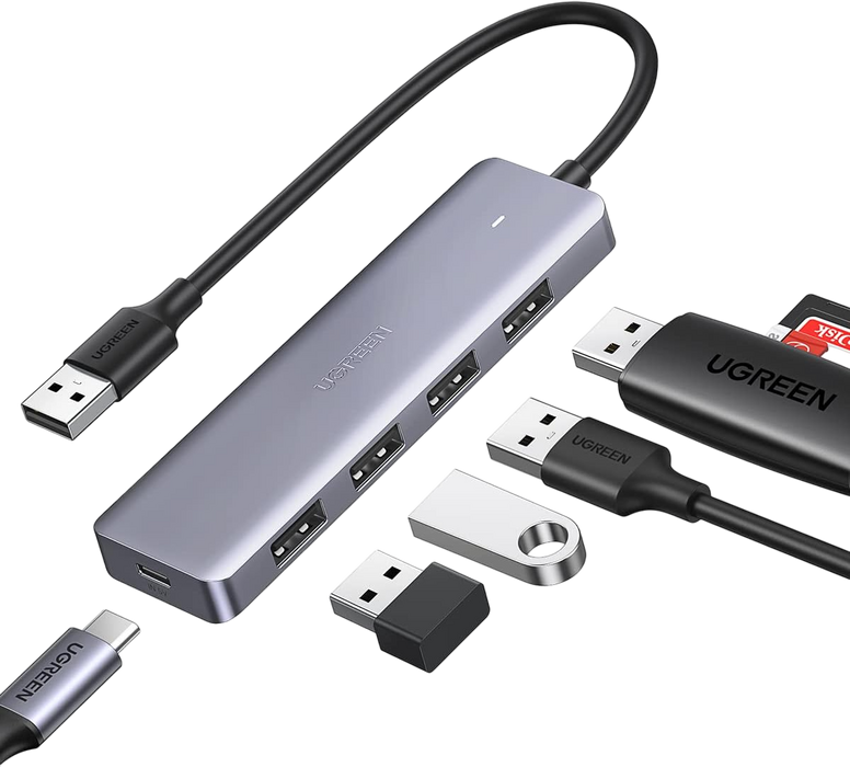 يوجرين USB 3.0 إلى هاب 4 منافذ USB 3.0 مع مزوّد طاقة USB-C (5-في-1)  للبيع في مصر من خلال Games2Egypt