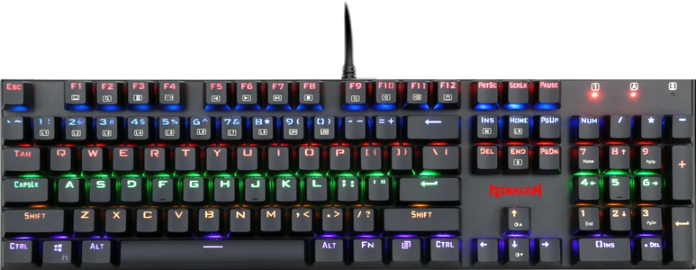 Redragon K565E Rudra Rainbow Mechanical Wired Gaming Keyboard - Blue Switch -  for sale in Egypt from Games2Egypt