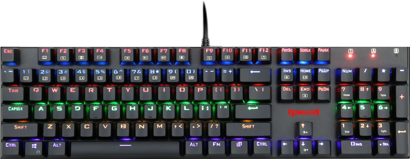 Redragon K565E Rudra Rainbow Mechanical Wired Gaming Keyboard - Blue Switch  for sale in Egypt from Games2Egypt