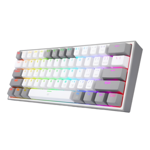 Redragon K616 Fizz Pro RGB 60% Wireless Gaming Mechanical Keyboard – Red Switches - Grey/White  for sale in Egypt from Games2Egypt