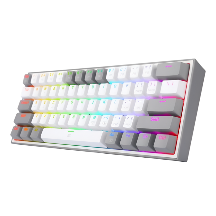 Redragon K616 Fizz Pro RGB 60% Wireless Gaming Mechanical Keyboard – Red Switches - Grey/White  for sale in Egypt from Games2Egypt