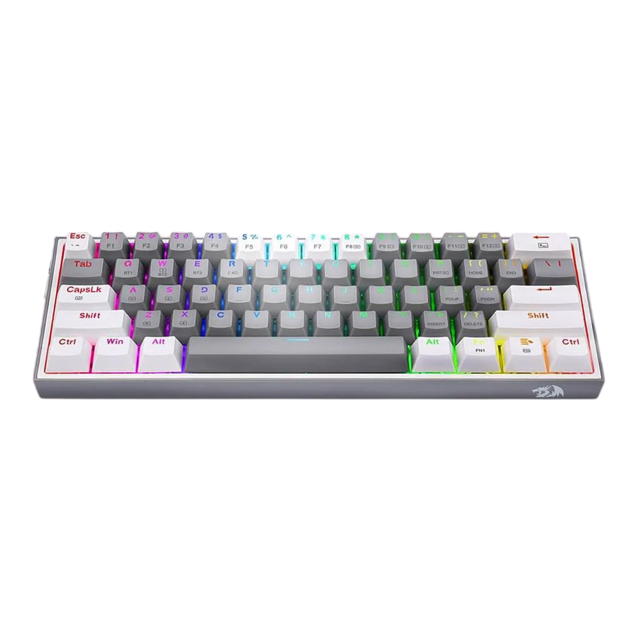 Redragon K616 Fizz Pro RGB 60% Wireless Gaming Mechanical Keyboard – Red Switches - White/Grey – image 2