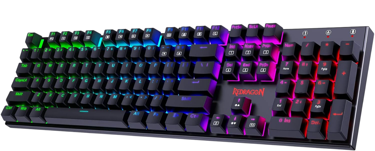 Redragon K565E Rudra Rainbow Mechanical Wired Gaming Keyboard - Blue Switch  for sale in Egypt from Games2Egypt