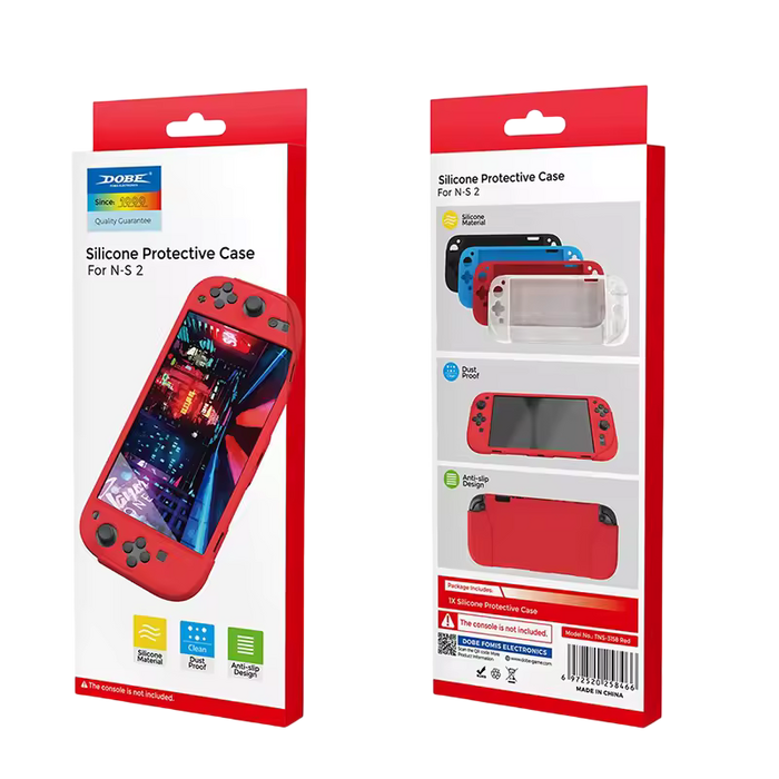 Dobe TNS-3158 Silicone Protective Case for Switch 2 - Red  for sale in Egypt from Games2Egypt