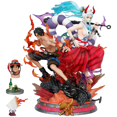 One Piece - Yamato & Ace - Divine Wolf & Fire Fist - Figure
