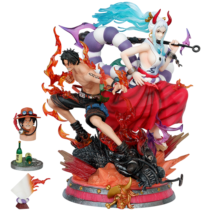 One Piece - Yamato & Ace - Divine Wolf & Fire Fist - Figure  for sale in Egypt from Games2Egypt