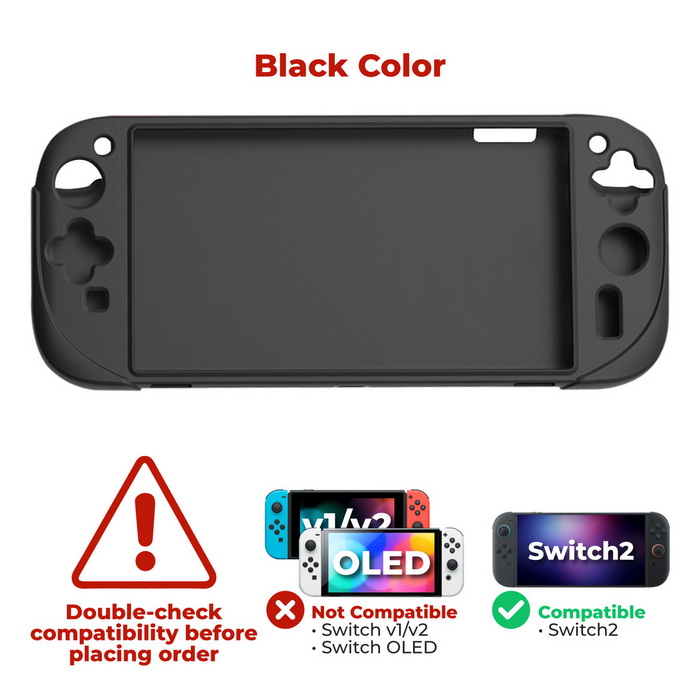 Dobe TNS-3158 Silicone Protective Case for Switch 2 - Black  for sale in Egypt from Games2Egypt
