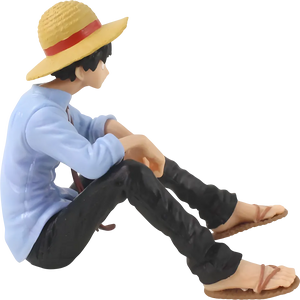 One Piece – Luffy Sitting - Blue Shirt - Figure  for sale in Egypt from Games2Egypt
