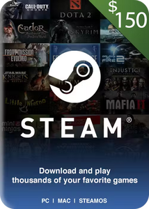Steam Wallet Gift Card USA 150 USD