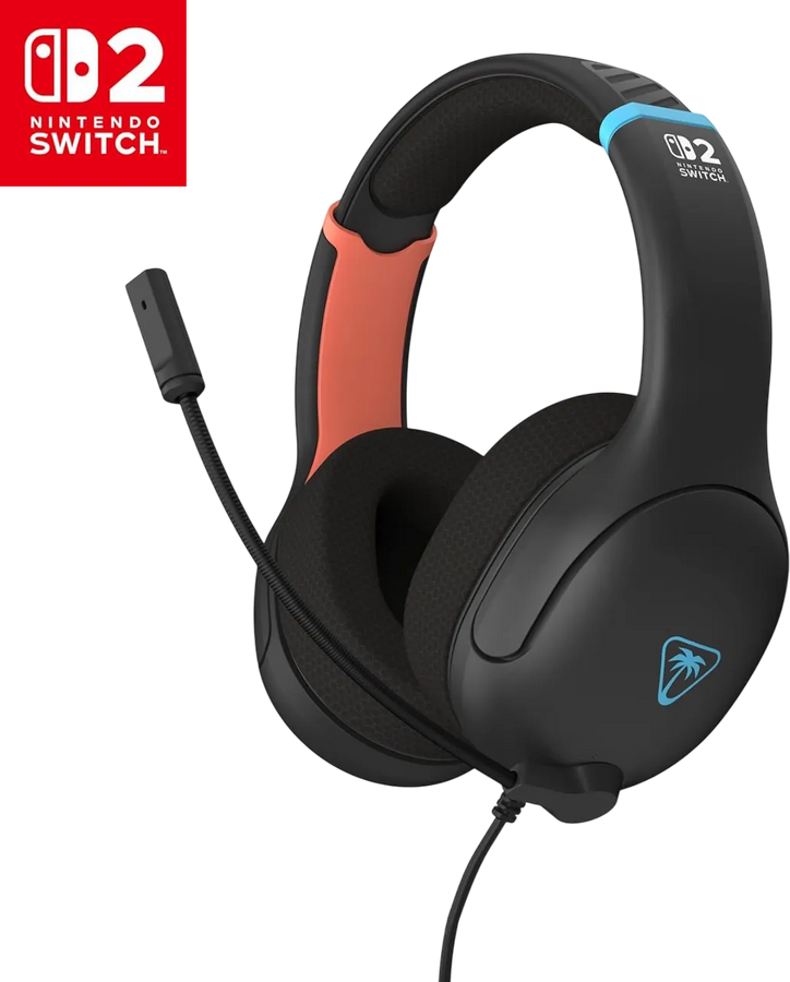 Turtle Beach Airlite Fit Wired Gaming Headset for Switch - Charcoal Blue/Red